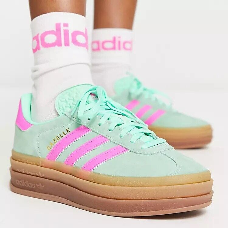 Giày Adidas Gazelle Bold 'Pulse Mint Pink' H06125 - Ảnh 6