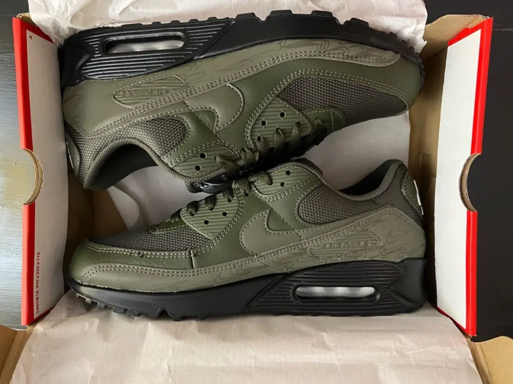 Giày Nike Air Max 90 'Cargo Khaki Reflective' DZ4504-300 - Ảnh 3