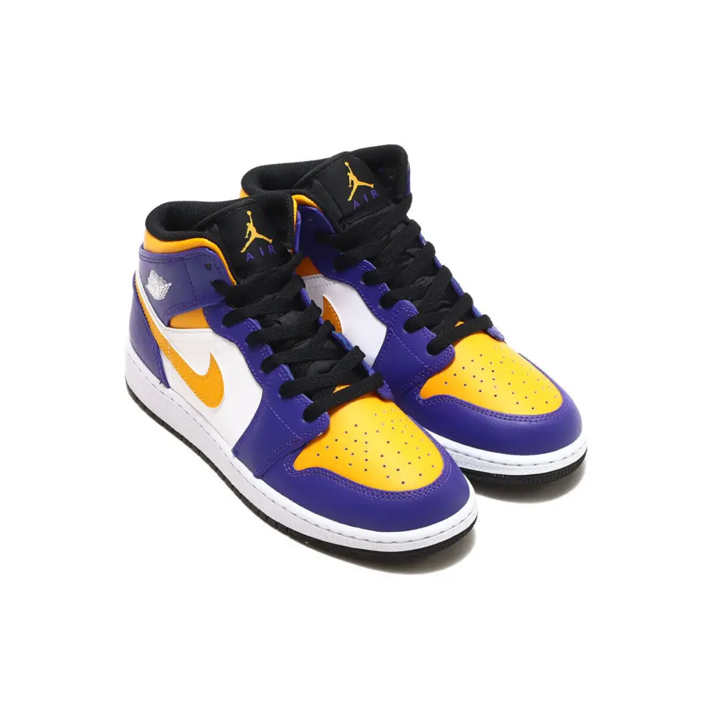 Giày Nike Air Jordan 1 Mid GS 'Lakers' DQ8423-517 - Ảnh 4