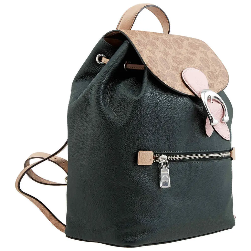 Túi Coach Signature Evie Backpack 'Dark Green' 4149-LHQ64 - Ảnh 4