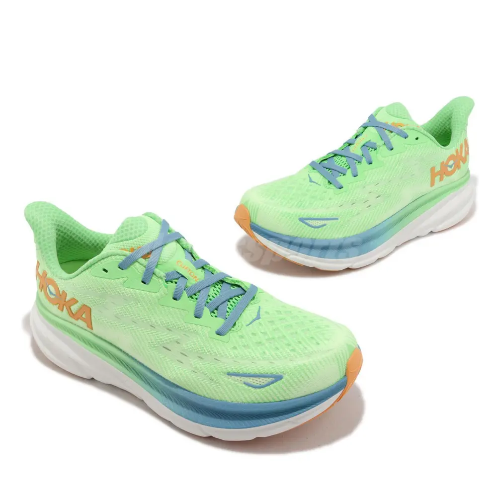 Giày Hoka Clifton 9 2E Wide Lemon Green 1132210-ZLGL - Ảnh 4