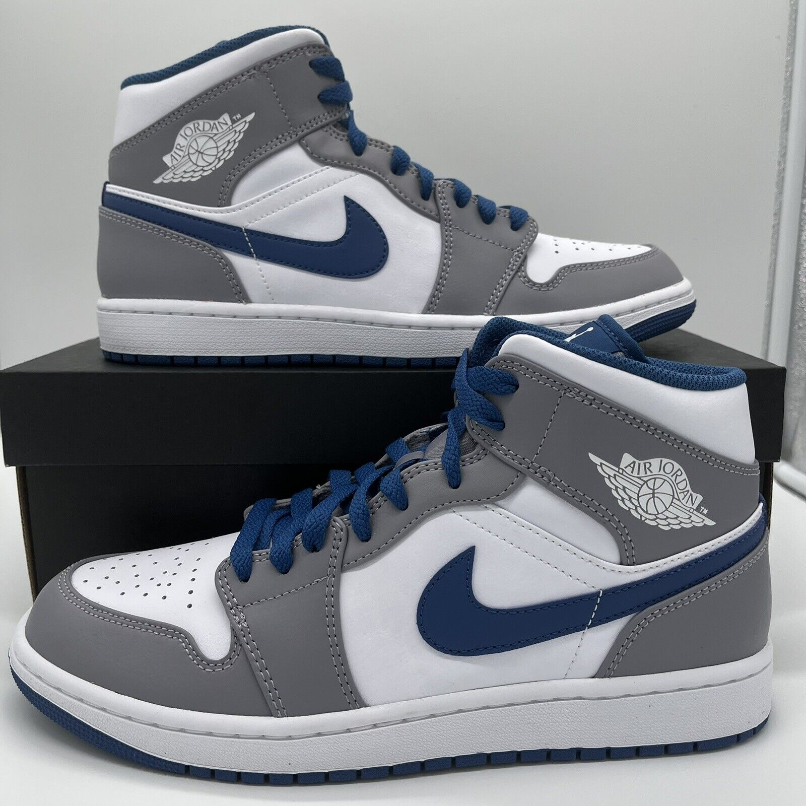 Giày Nike Air Jordan 1 Mid 'True Blue' DQ8426-014 - Ảnh 6