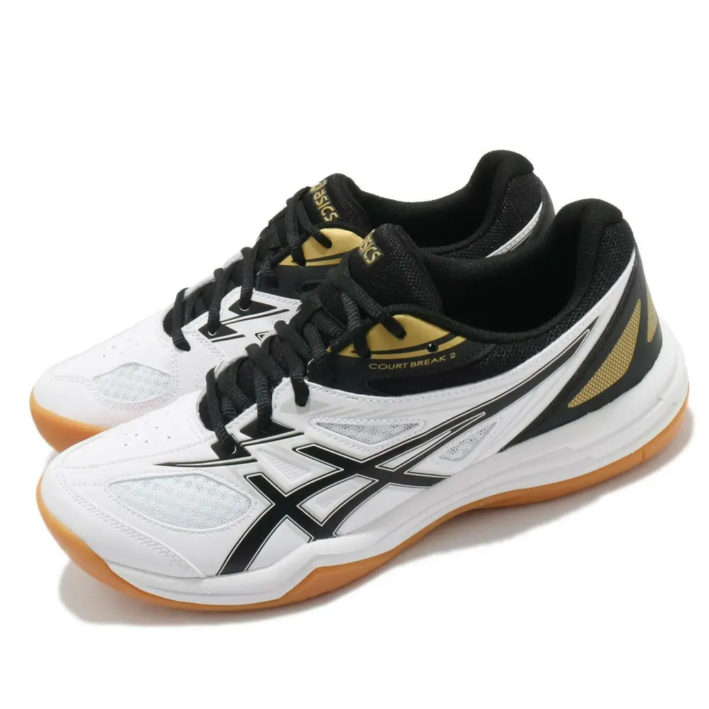 Alternative view of Giày Asics Court Break 2 'White Black' 1073A013-102