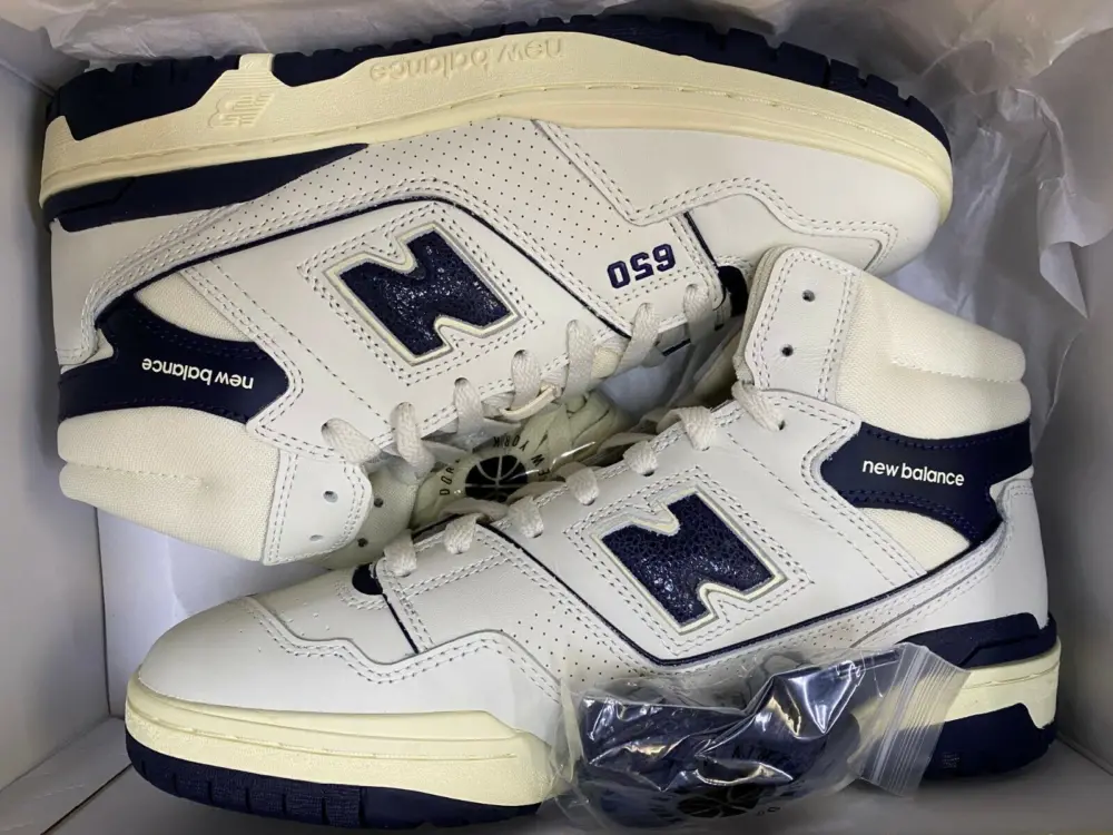Giày New Balance 650R "Aime Leon Dore White Navy" BB650RD1 - Ảnh 3