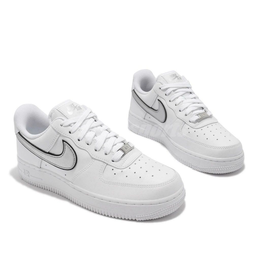Giày Nike Wmns Air Force 1 '07 Essential 'White Metallic Silver' DD1523-100 - Ảnh 3