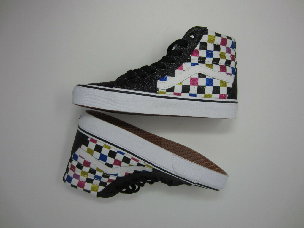 Giày Vans Sk8-Hi 'Glitter Checkerboard' VN0A4BV6V3P - Ảnh 4