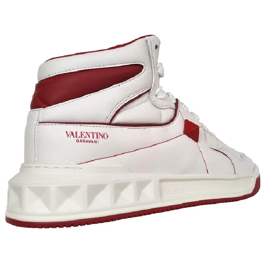 Giày Valentino Garavani One Stud White Red Sneakers WY2S0E63NWNR81 - Ảnh 4