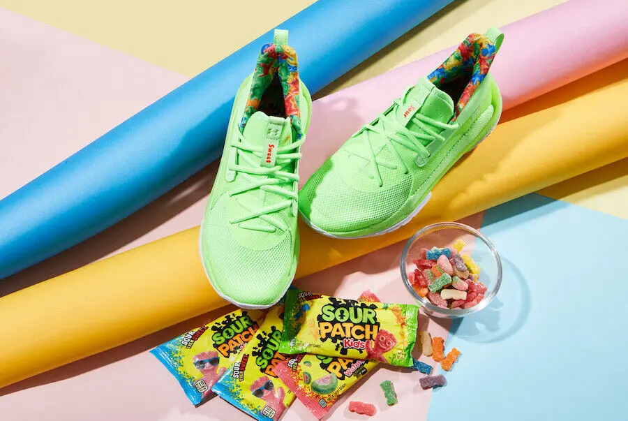 Giày Under Armour Curry 7 'Sour Patch Kids Lime' 3021258-302 - Ảnh 3