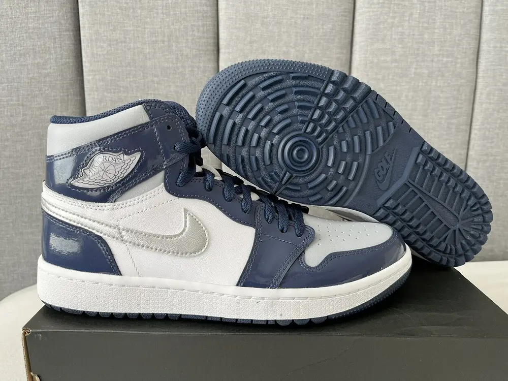 Giày Nike Air Jordan 1 High Golf 'Patent Midnight Navy' DQ0660-100 - Ảnh 5