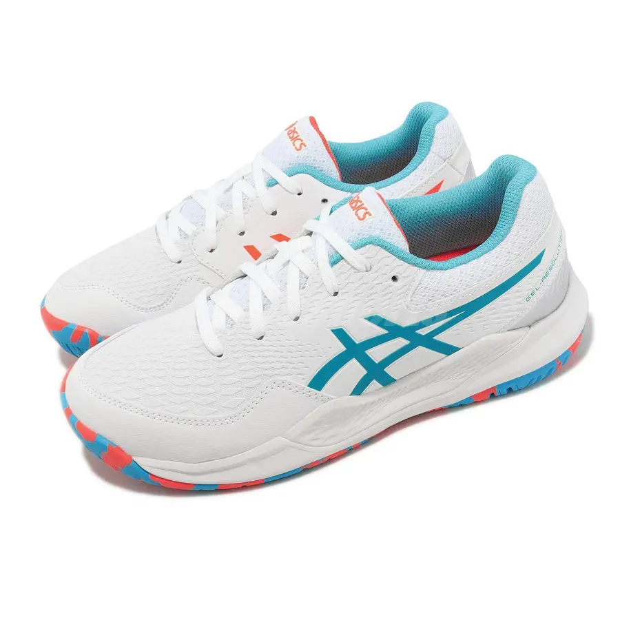 Giày Asics Gel Resolution 9 GS 'Aquarium' 1044A071-100 - Ảnh 6