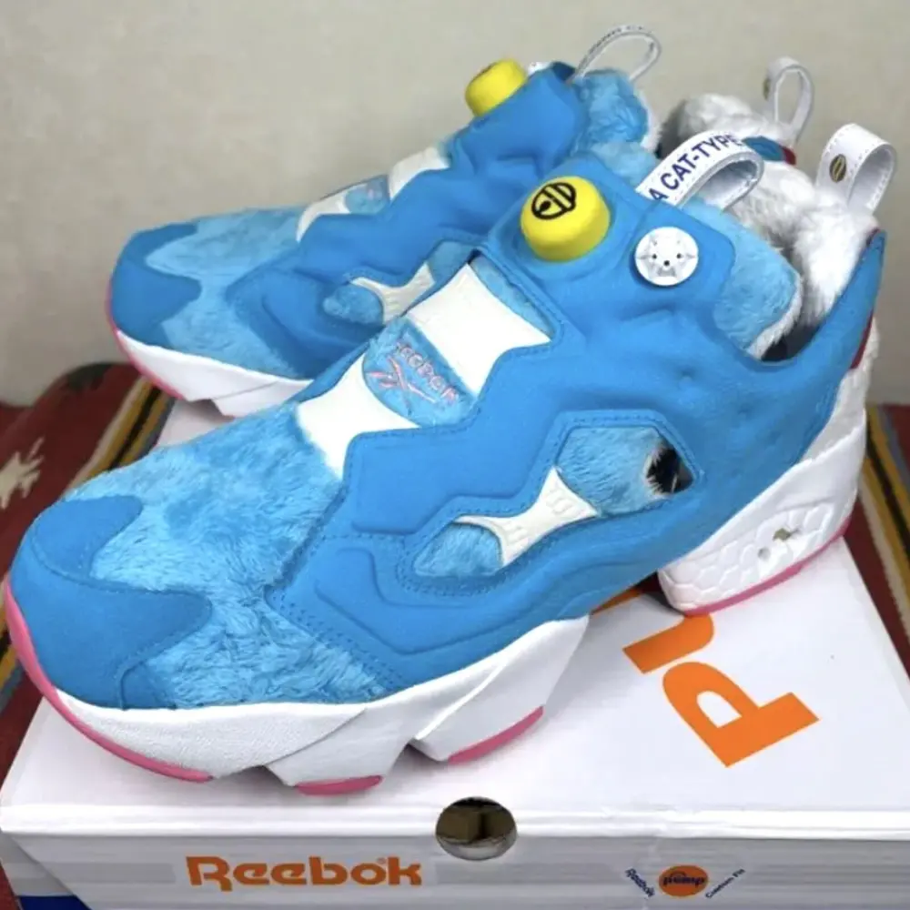 Giày Reebok x Doraemon Instapump Fury 'Furry Blue' GV7288 - Ảnh 3