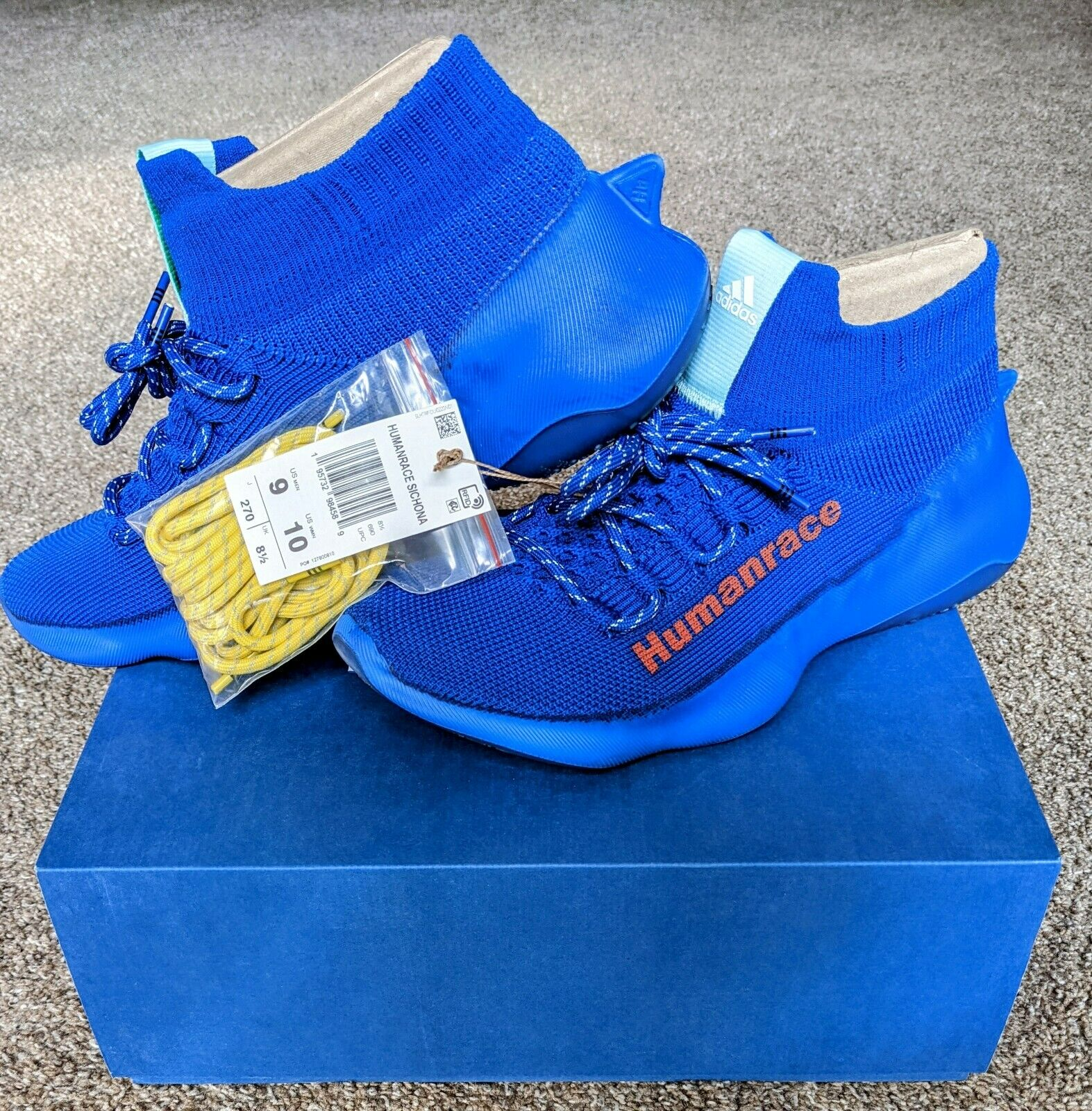 Giày Adidas Pharrell x Human Race Sichona ‘Royal Blue’ GW4880 - Ảnh 4