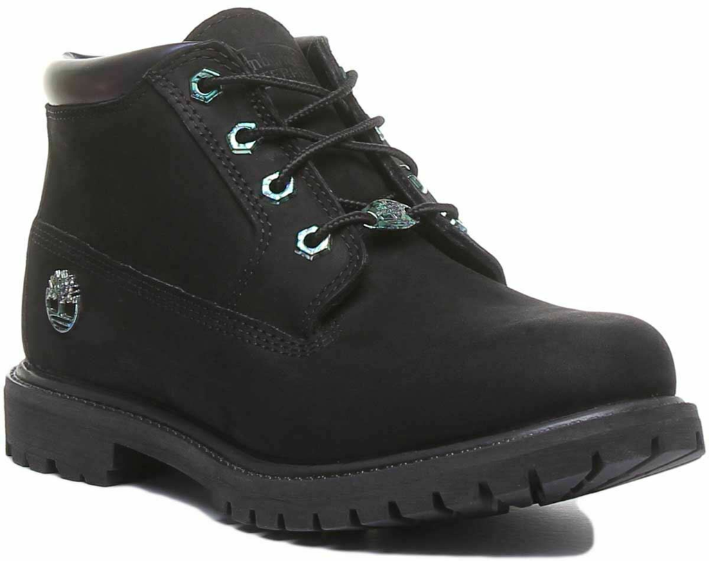 Giày Timberland Nellie Iridescent Chukka Lace Up Boot Black A24KH - Ảnh 4