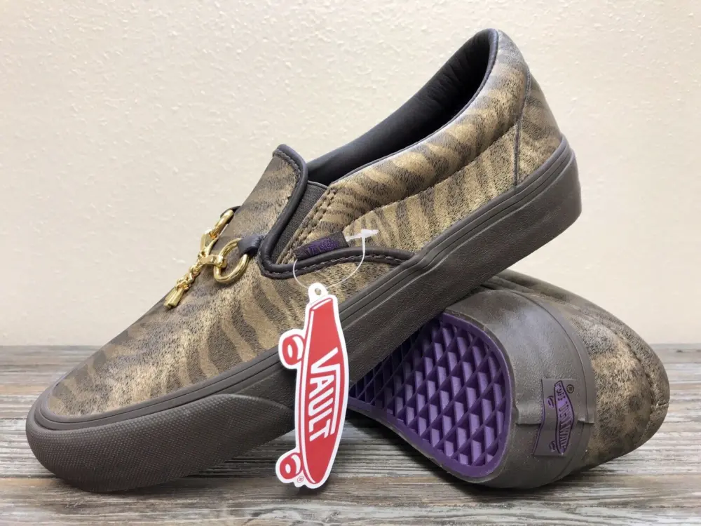 Giày Vans Needles x Vault Classic Slip On V 'Animal Print Brown' VN0A3QXY2GU - Ảnh 3