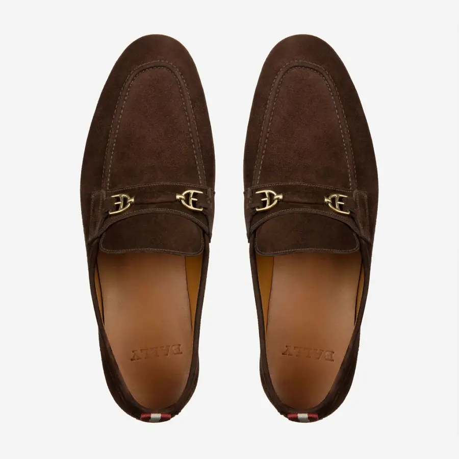 Giày Bally Plintor Suede Bit Loafers 'Coffee' 6216733 - Ảnh 3