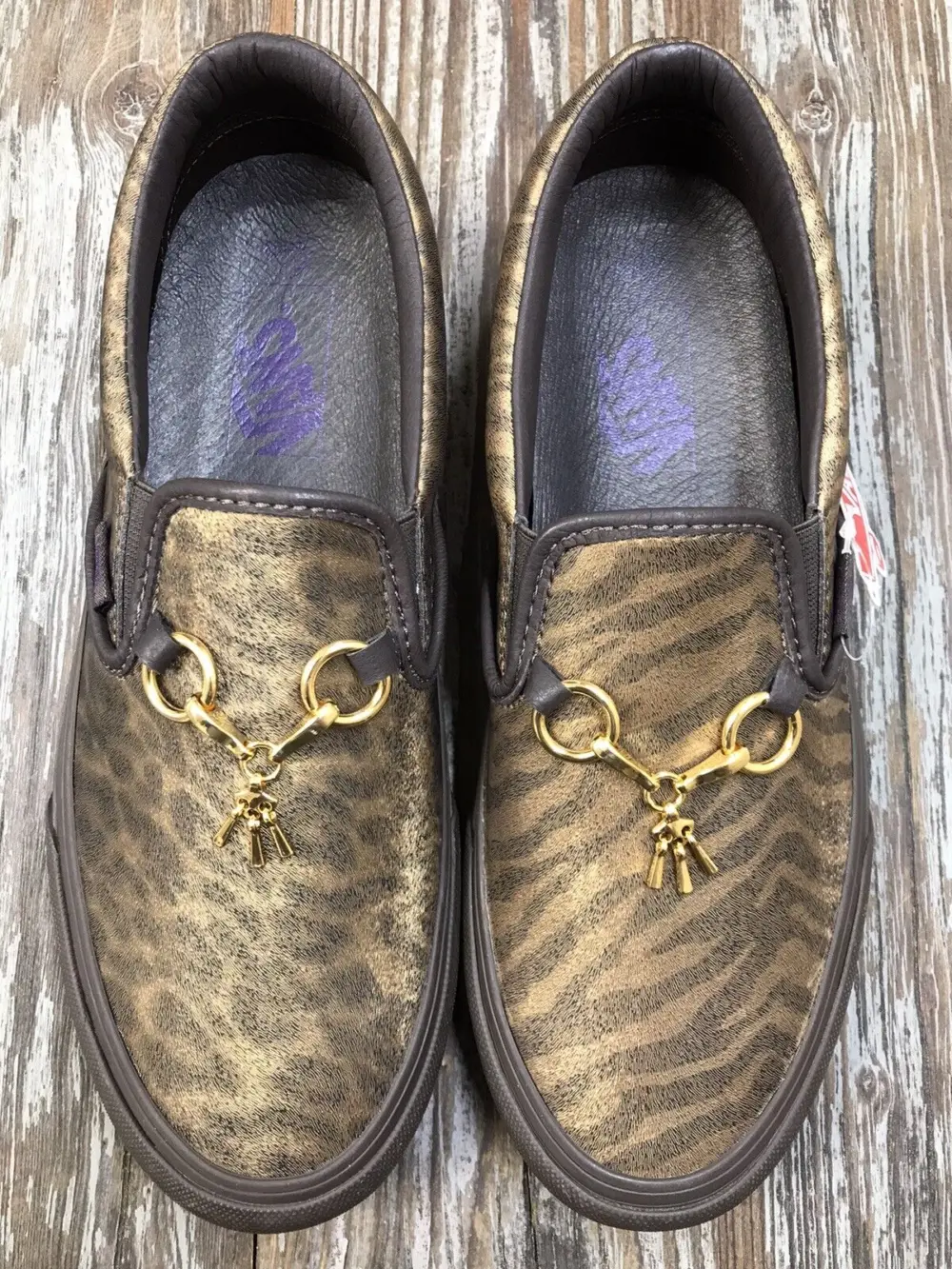 Giày Vans Needles x Vault Classic Slip On V 'Animal Print Brown' VN0A3QXY2GU - Ảnh 4