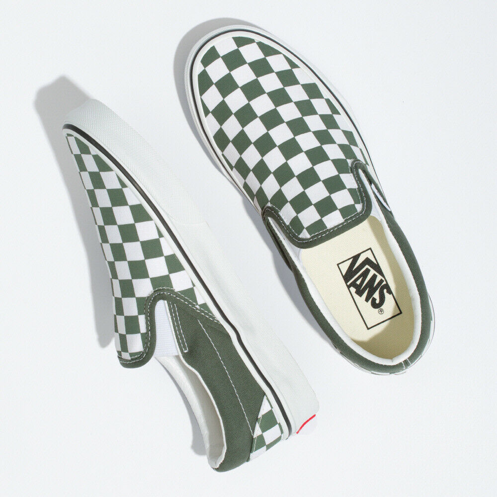 Giày Vans Classic Slip-On 'Green Caro' VN0A33TB9HO - Ảnh 2