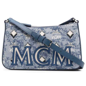 Túi MCM Ladies Vintage Jacquard Monogram 'Blue' MWSBATQ01LU