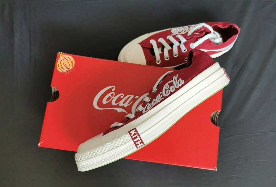 Giày Converse Kith x Coca-Cola x Chuck 70 Low 'Red' 169838C - Ảnh 2