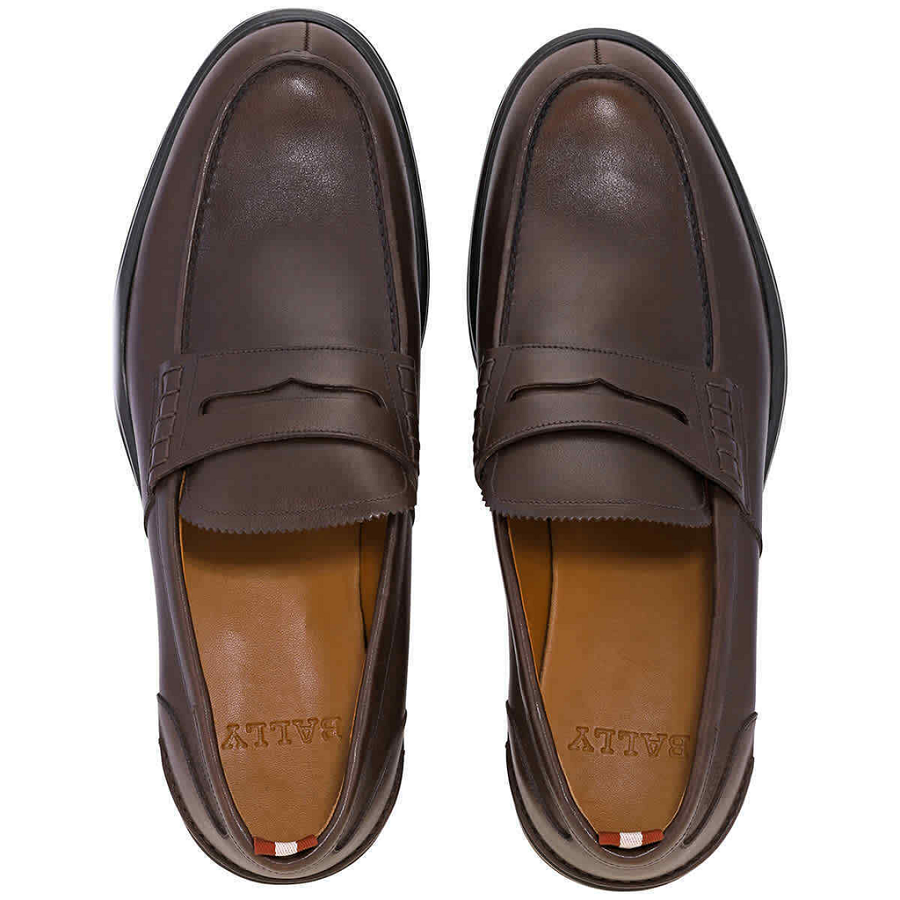 Giày Bally Mody Leather Penny Loafers 'Brown' 6216761 - Ảnh 2