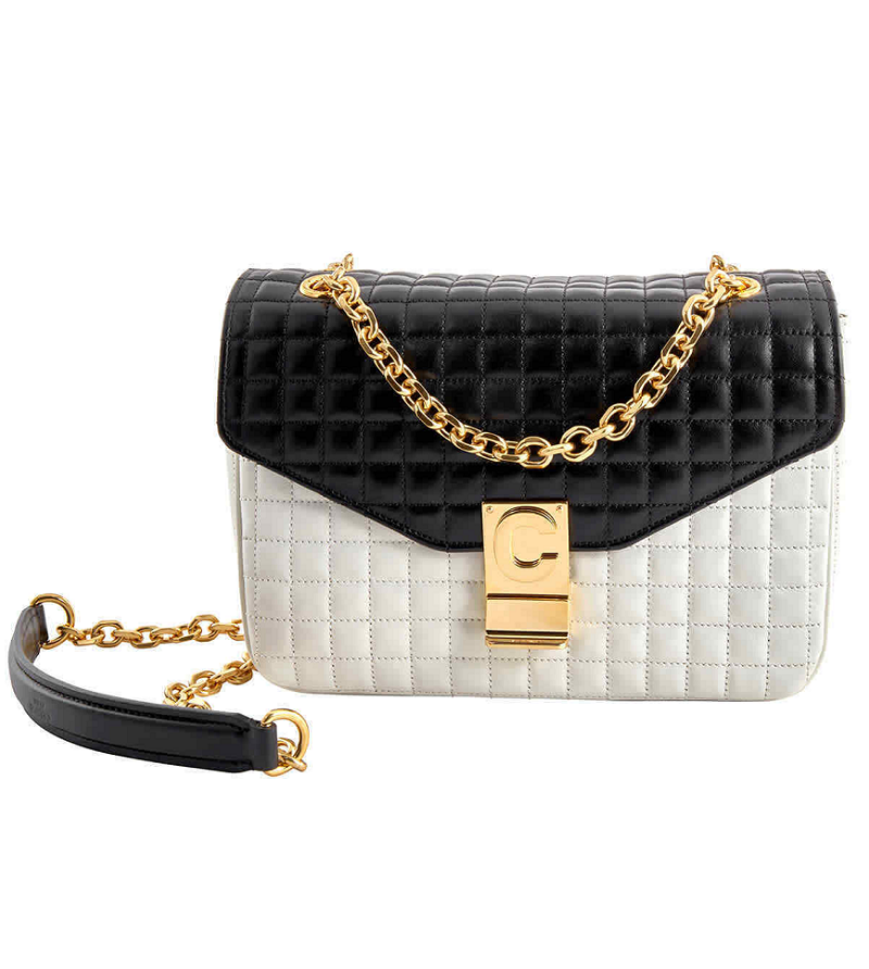 Túi Celine Medium C In Quilted Calfskin 'Black White' 187253BFD-01WB