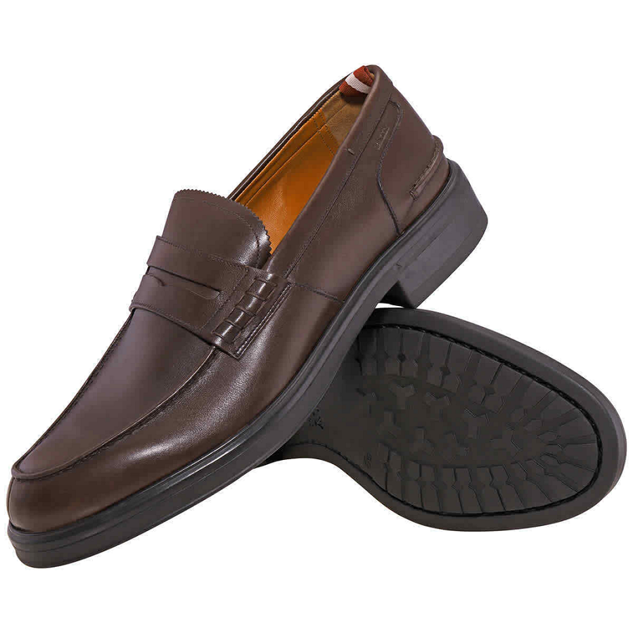 Giày Bally Mody Leather Penny Loafers 'Brown' 6216761 - Ảnh 3