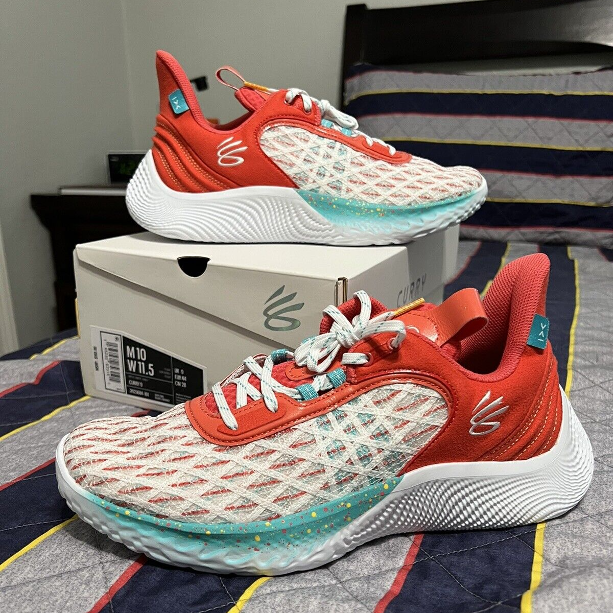 Giày Under Armour Curry Flow 9 'Eat. Learn. Play.' 3025684-101 - Ảnh 2