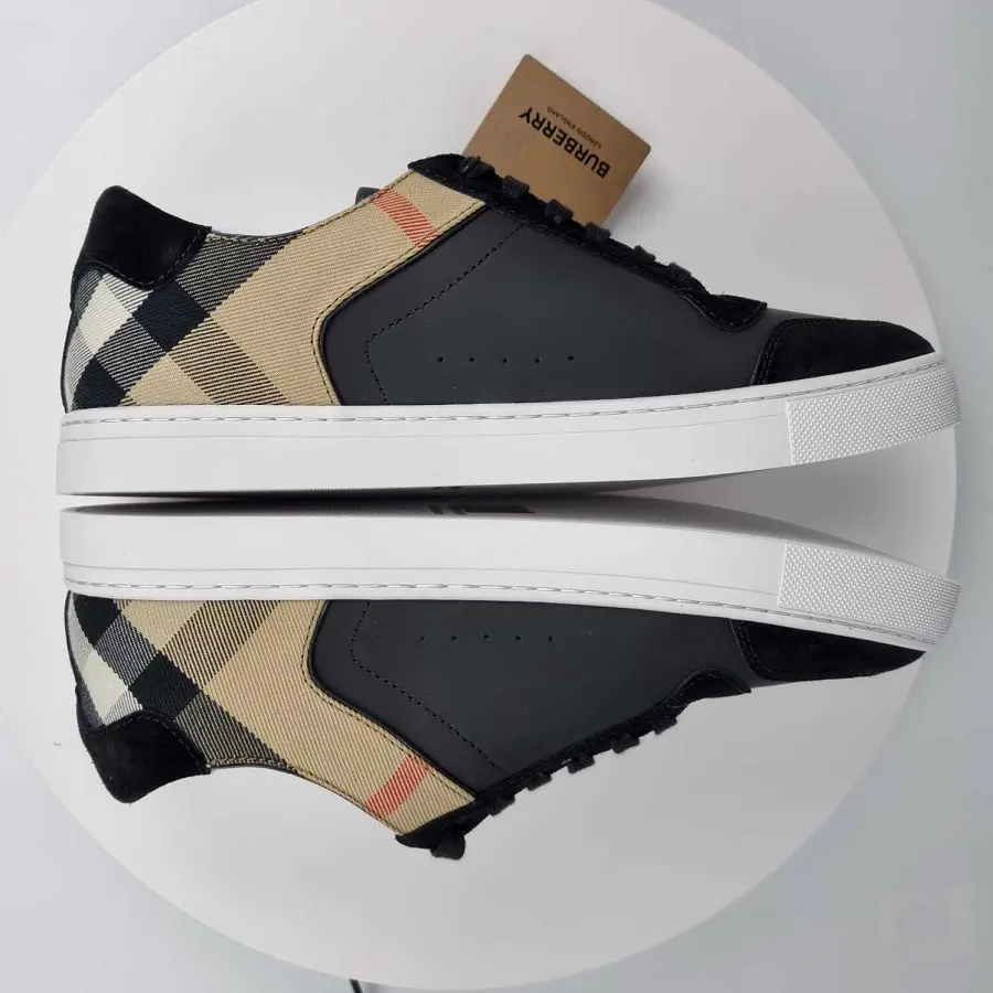 Giày Burberry Suede And House Check 'Black' 80241241 - Ảnh 3