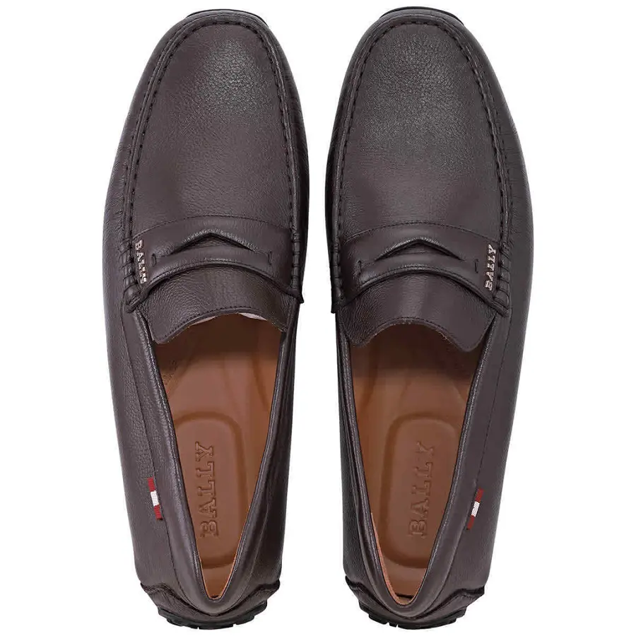 Giày Bally Pavel Calf Leather Loafers 'Brown' 6217579 - Ảnh 3