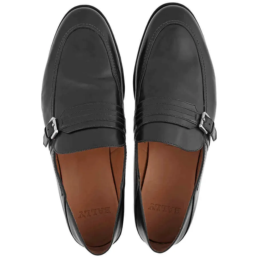 Alternative view of Giày Bally Welwood Leather Loafers 'Black' 6223026