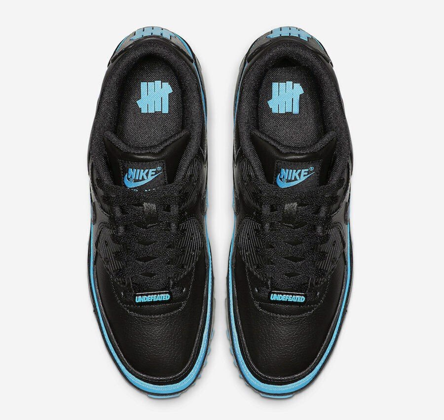Giày Nike Undefeated x Air Max 90 'Black Blue Fury' CJ7197-002 - Ảnh 4