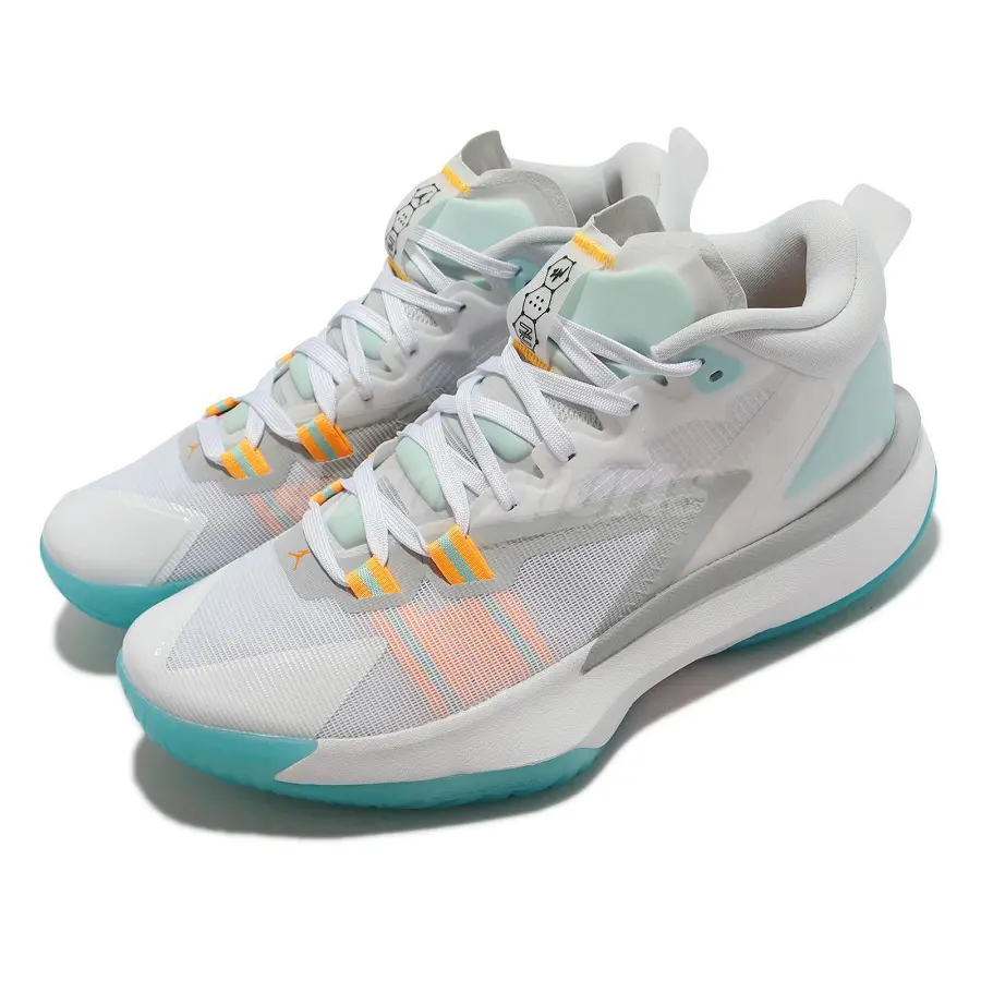 Alternative view of Giày Nike Jordan Zion 1 PF 'White Dynamic Turquoise' DA3129-101