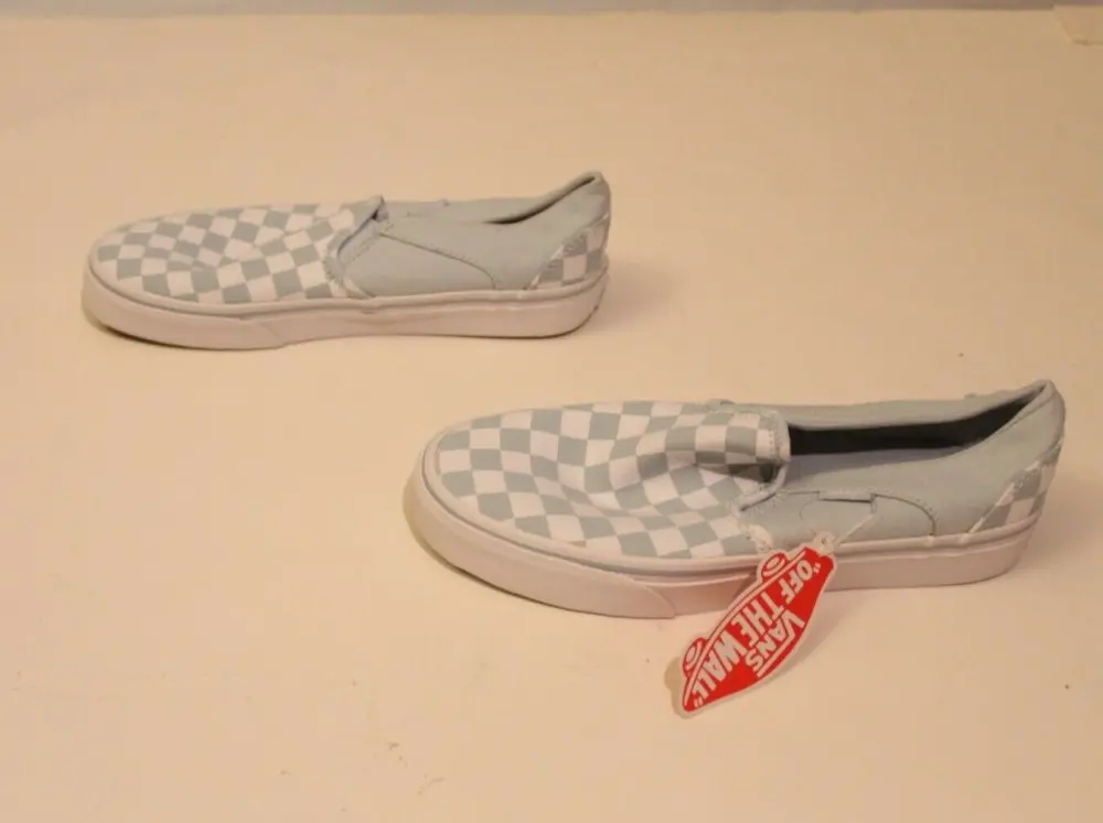 Giày Vans Asher 'Checkerboard Baby Blue' VN0A32QMROI - Ảnh 4