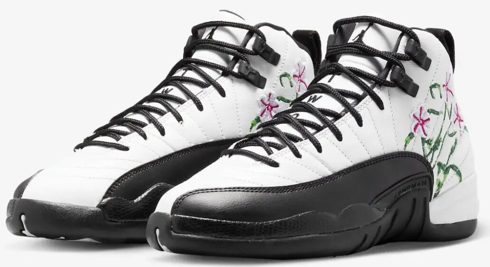 Giày Nike Air Jordan 12 Retro GS 'Floral' DR6956-100 - Ảnh 6