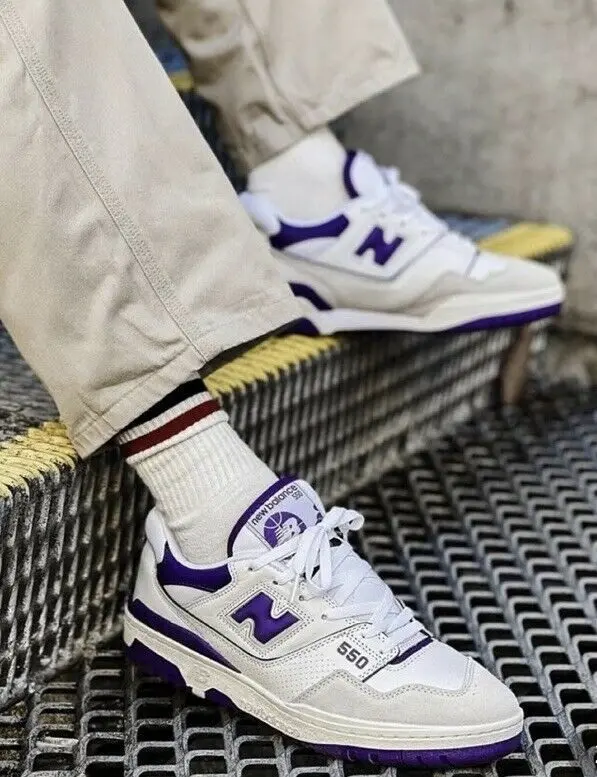 Giày New Balance 550 'White Purple' BB550WR1 - Ảnh 7