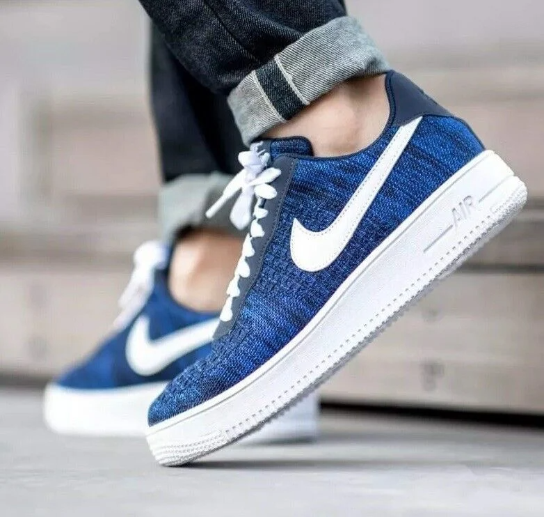 Giày Nike Air Force 1 Flyknit Low 2.0 'College Navy' AV3042-400 - Ảnh 6
