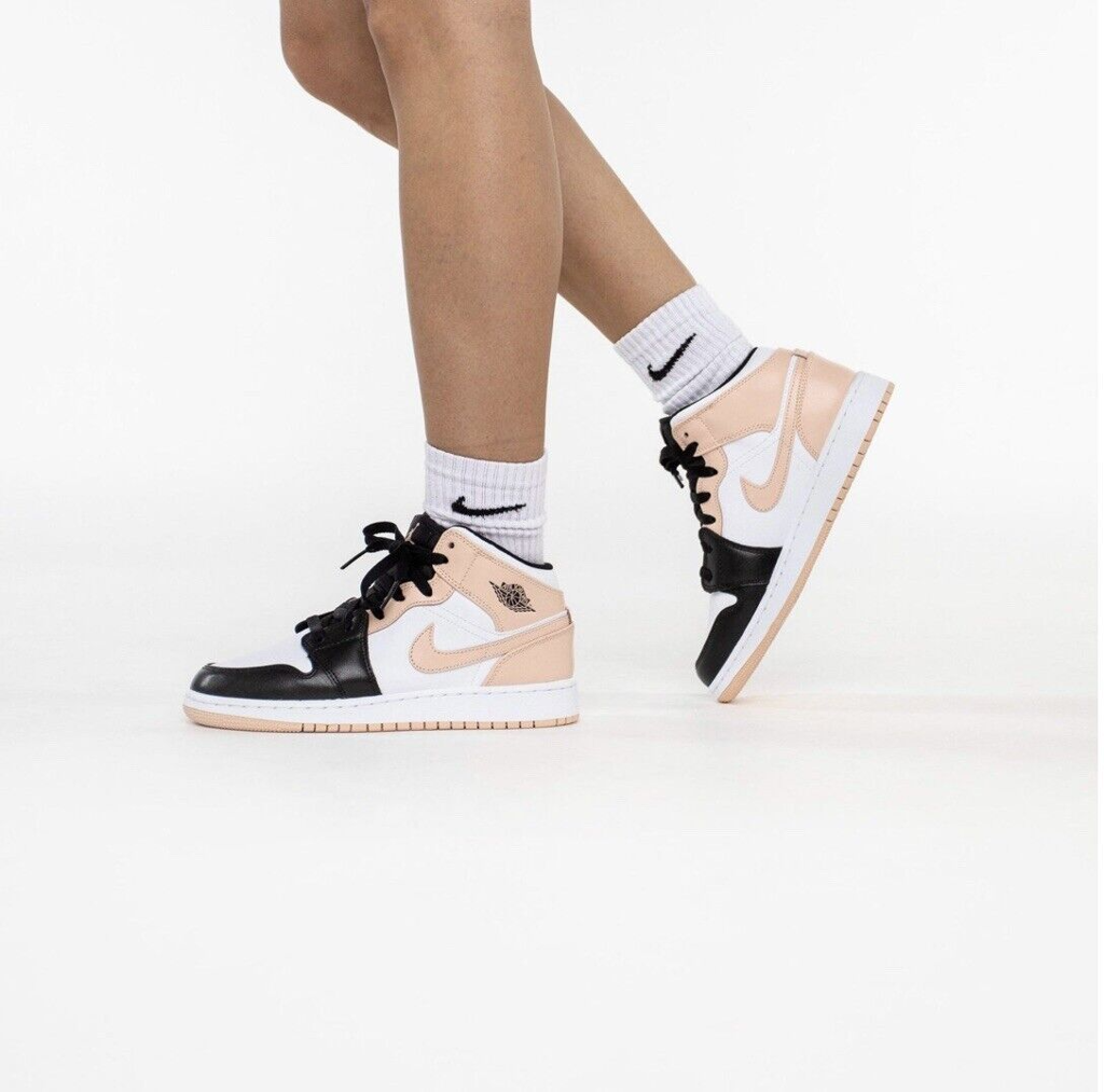 Giày Nike Air Jordan 1 Mid GS 'Crimson Tint' 554725-133 - Ảnh 7