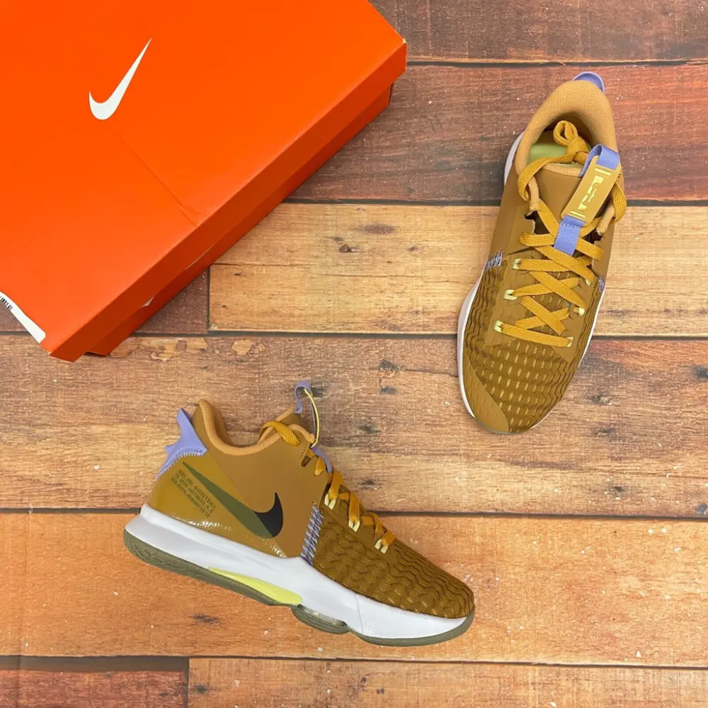Giày Nike LeBron Witness 5 GS 'Wheat' CT4629-700 - Ảnh 3