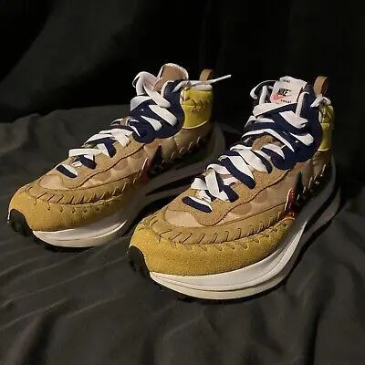 Giày Nike Vaporwaffle sacai Jean Paul Gaultier 'Sesame Blue' DH9186-200 - Ảnh 4