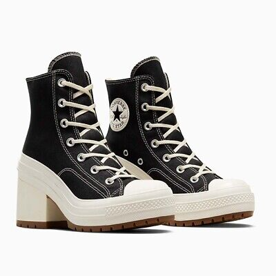 Giày Converse Chuck 70 De Luxe Heel High 'Black Egret' A05347C - Ảnh 3