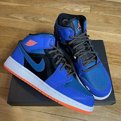 Giày Nike Air Jordan 1 Mid GS 'Racer Blue' 554725-440 - Ảnh 4