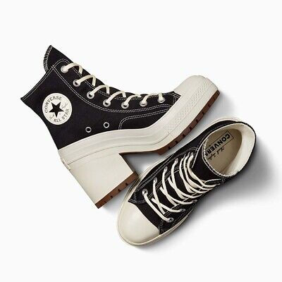 Giày Converse Chuck 70 De Luxe Heel High 'Black Egret' A05347C - Ảnh 5