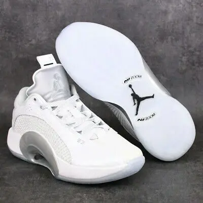 Giày Nike Air Jordan 35 Low 'White Metallic Silver' CW2460-100 - Ảnh 8