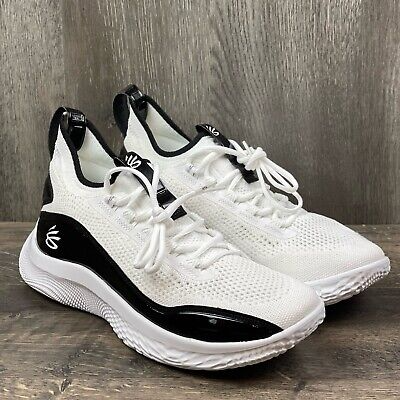 Giày Under Armour Curry Flow 8 NM 'White Black' 3024785-111 - Ảnh 4