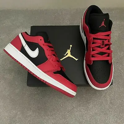 Giày Nike Air Jordan 1 Low GS 'Black Very Berry' 553560-061 - Ảnh 5
