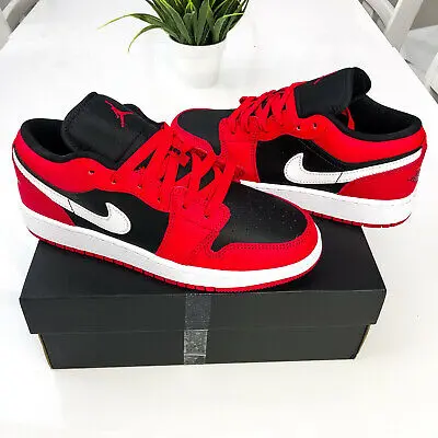 Giày Nike Air Jordan 1 Low GS 'Black Very Berry' 553560-061 - Ảnh 4