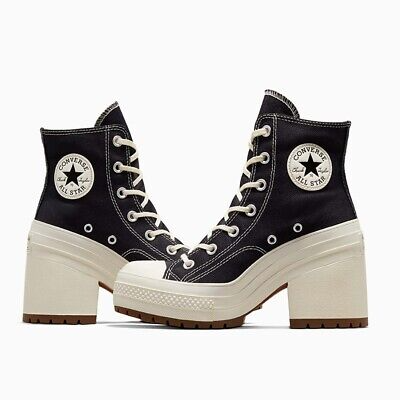 Giày Converse Chuck 70 De Luxe Heel High 'Black Egret' A05347C - Ảnh 4