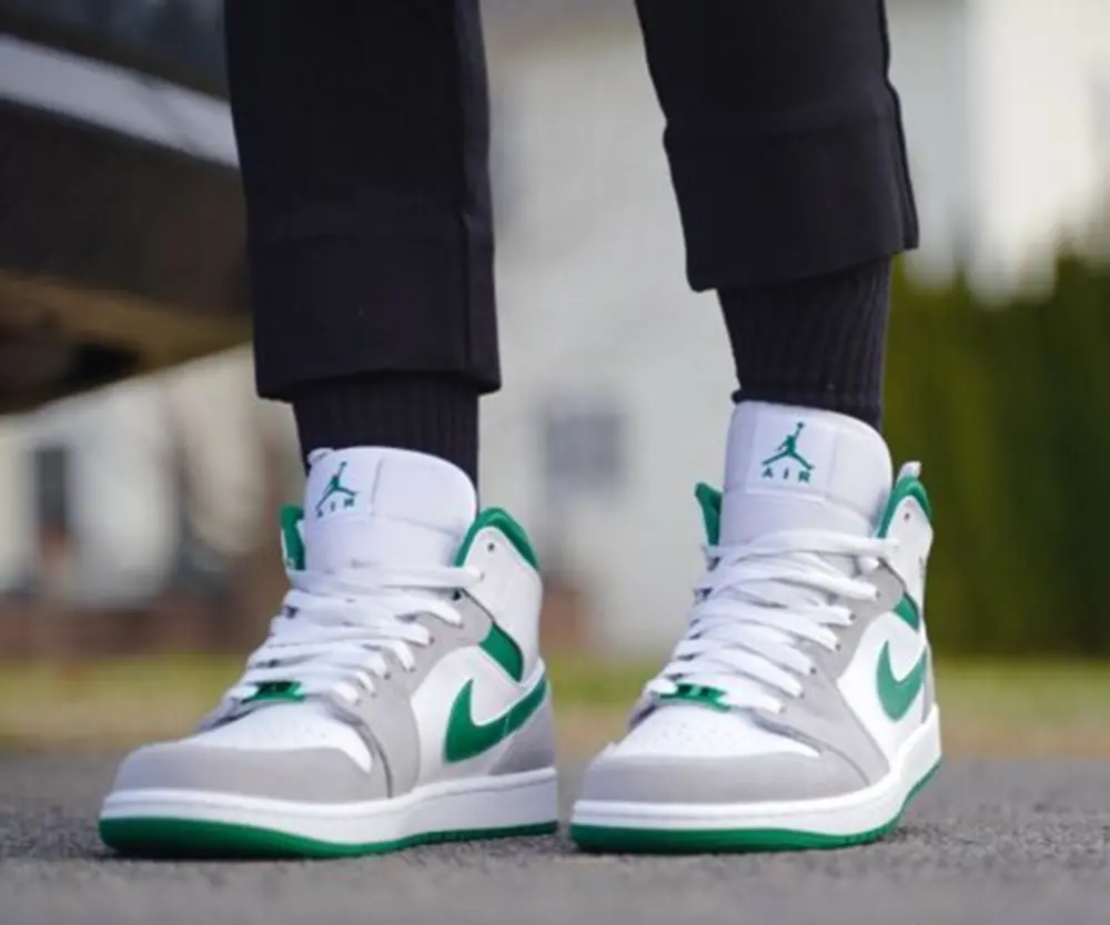 Giày Nike Air Jordan 1 Mid SE 'Grey Pine Green' DC7294-103 - Ảnh 6