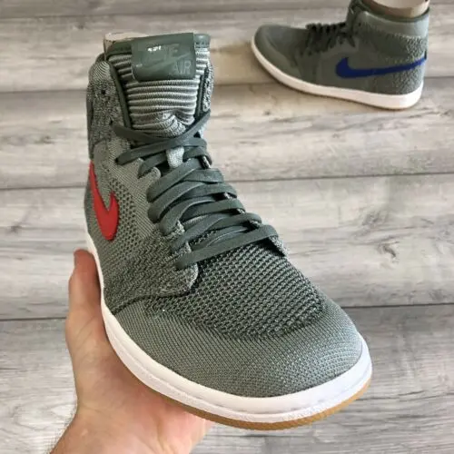 Giày Nike Air Jordan 1 High Flyknit 'Clay Green' 919704-333 - Ảnh 4