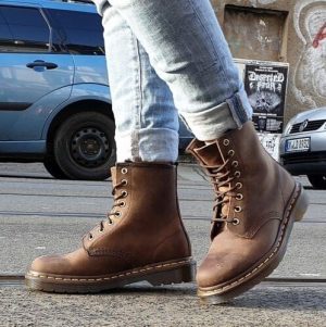 Alternative view of Giày Dr. Martens 1460 Dark Brown Crazy Horse Ankle Boots 11822203